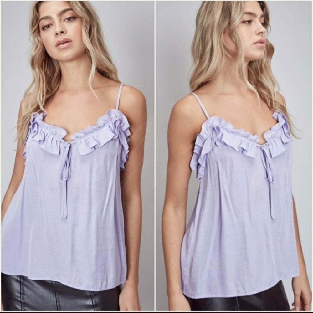 Lilac ruffle top